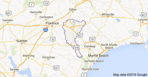 Map of Marion County, South Carolina